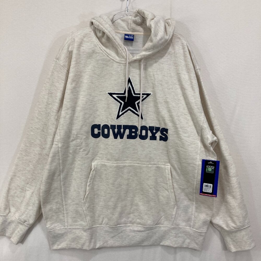 New Dallas Cowboys NFL Ultra Game Men's XXL Oatmeal Gray Pullover Hoodie